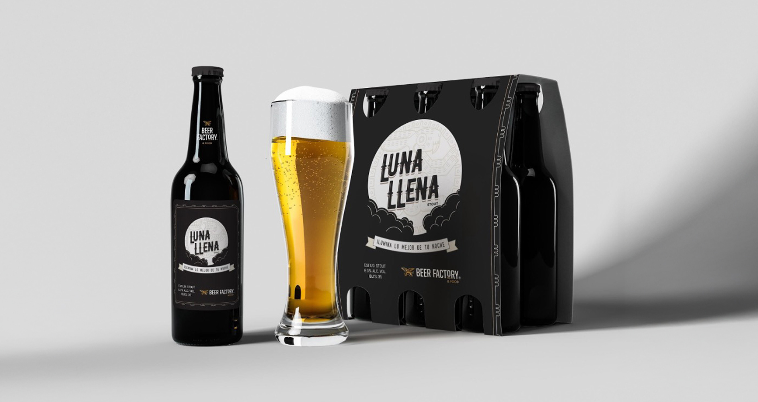 Botella y six-pack Luna Llena