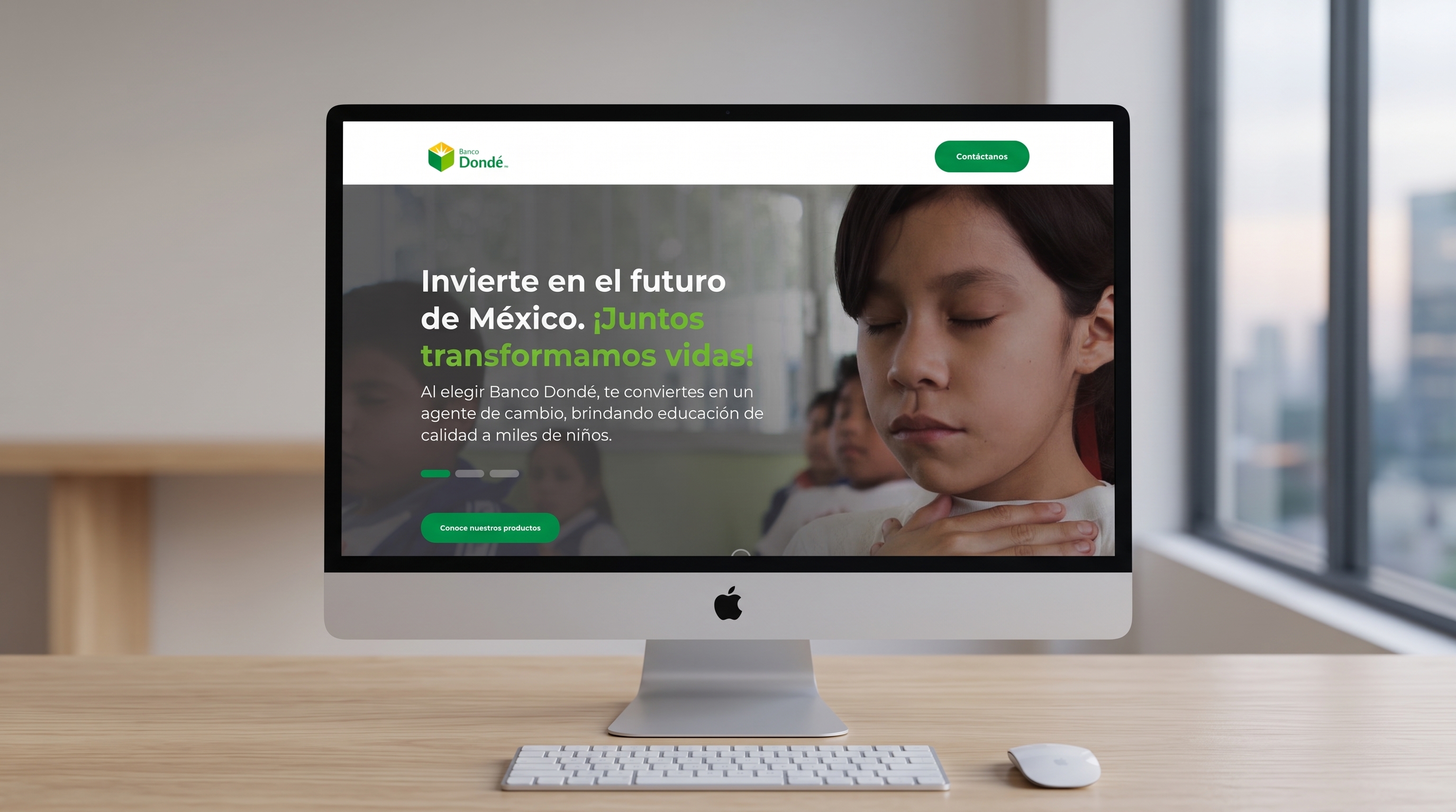 Landing page Banco Dondé