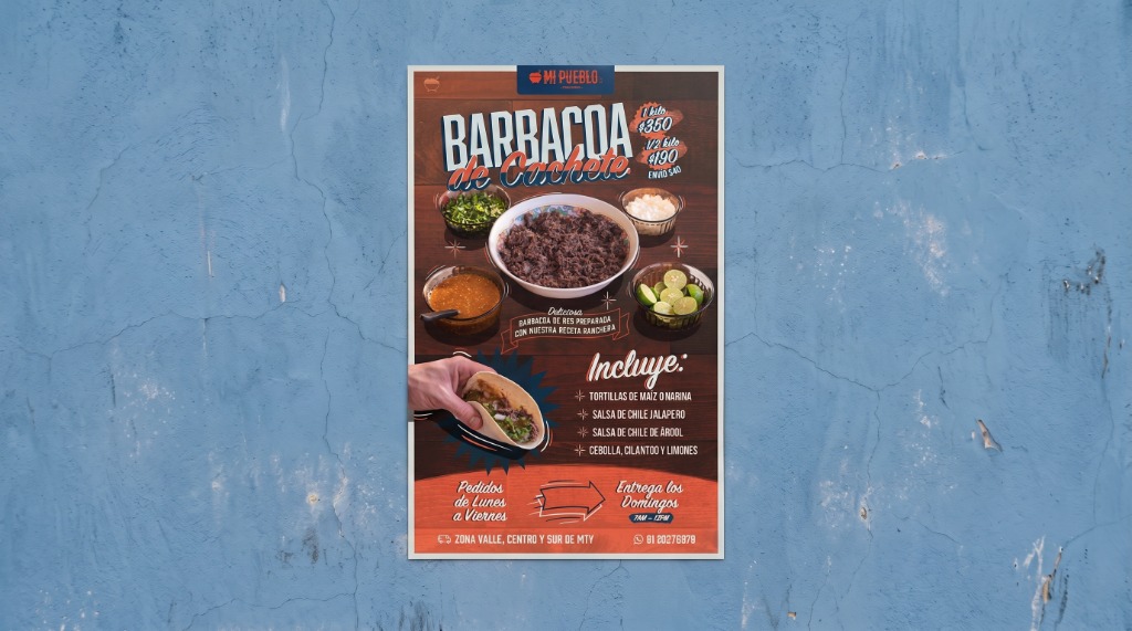 Cartel promocional Barbacoa de Cachete